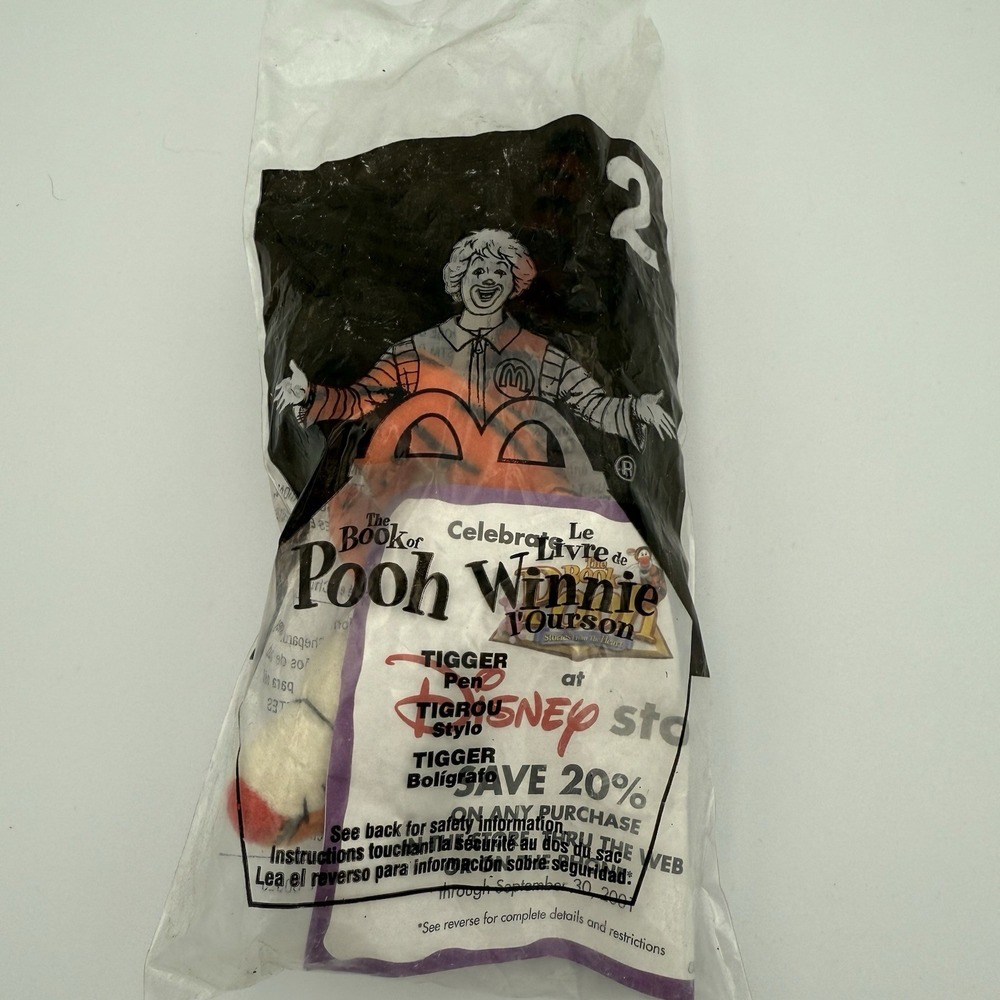The Book of Pooh  MCDONALD'S HAPPY MEAL TOY- 2001 - #2 TIGGER PEN‎ (NEW)